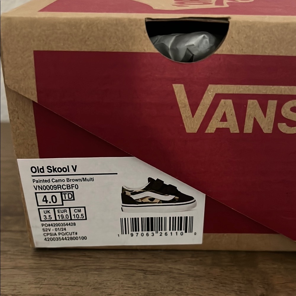 NWT Vans Brown Camo Old Skool V 4 - Picture 3 of 3